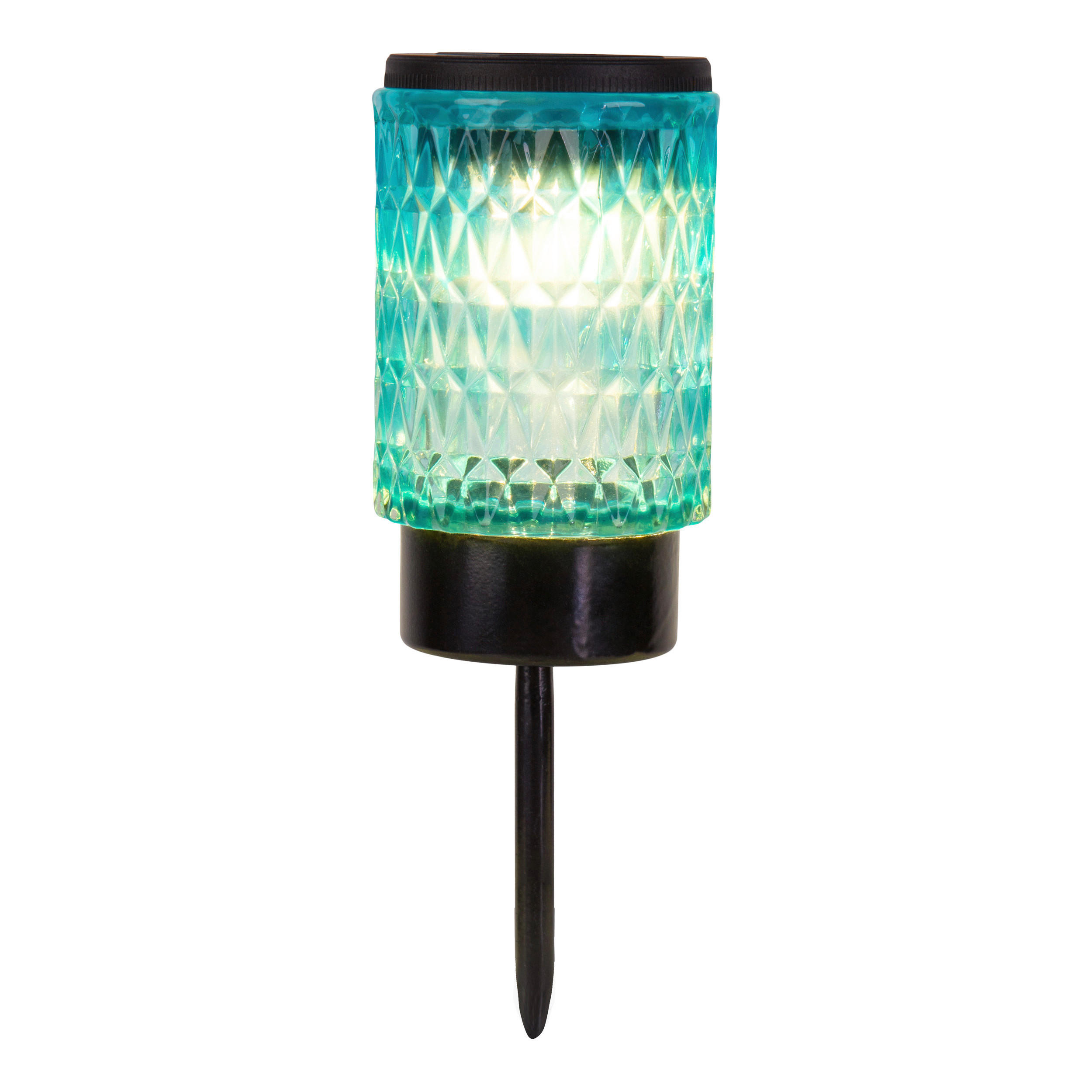 SOLARLEUCHTENSET MILA 8.3/8.3/25 cm  2-teilig  - Türkis/Schwarz, KONVENTIONELL, Glas/Metall (8.3/8.3/25cm) - Näve