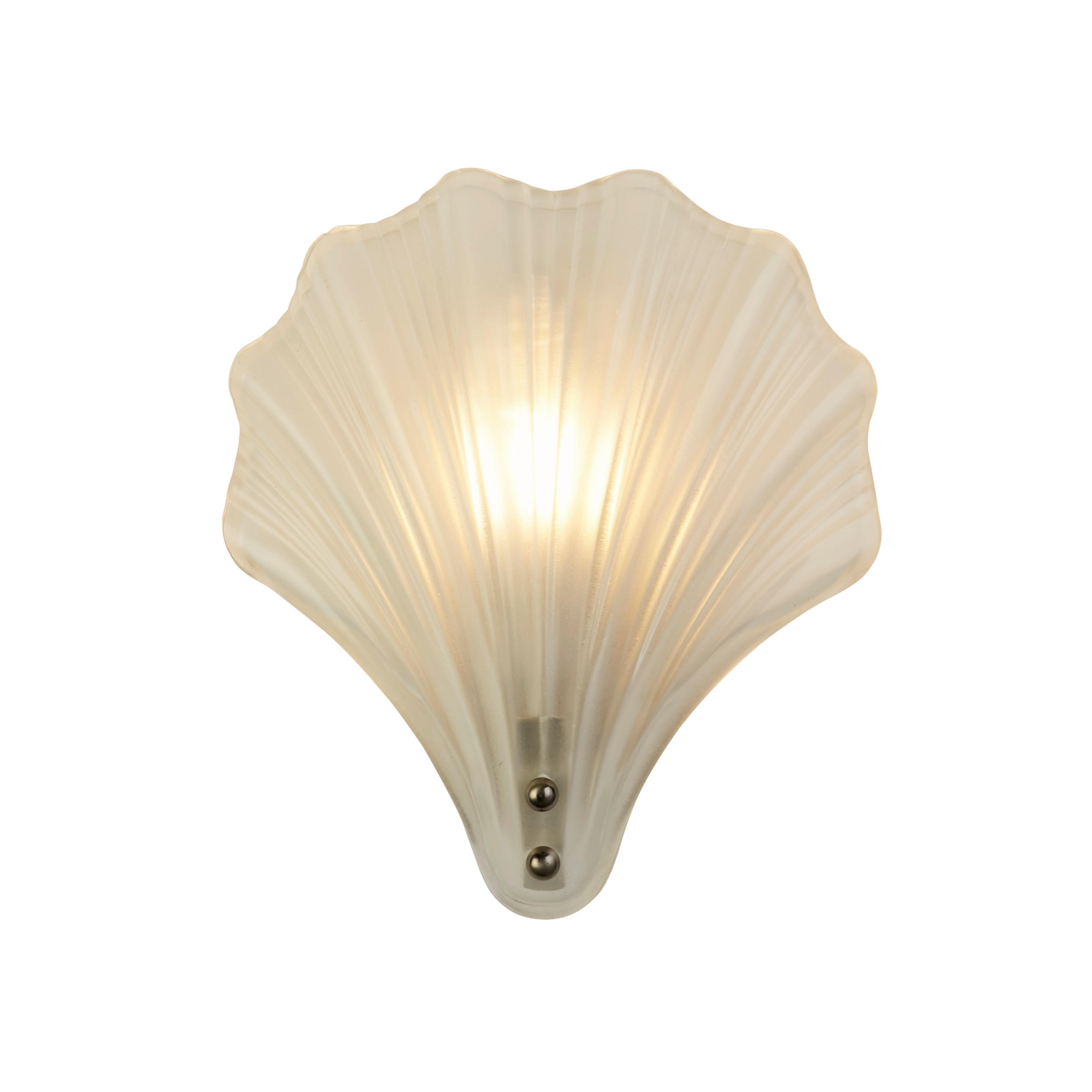 WANDLEUCHTE Shell 19,5/19,5/22 cm  - Silberfarben, Design, Glas/Metall (19,5/19,5/22cm)