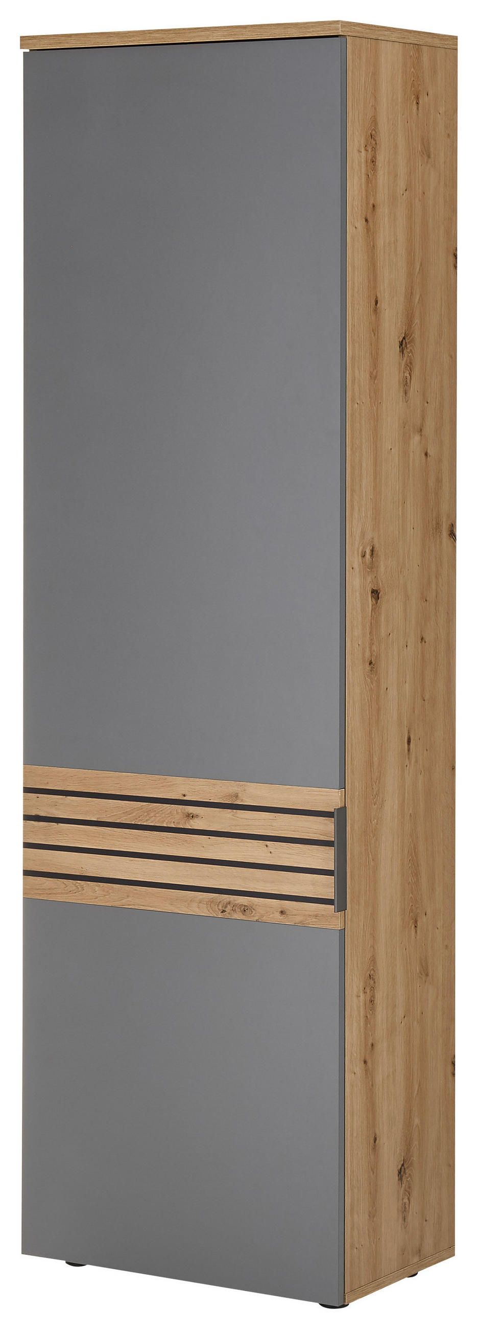GARDEROBENSCHRANK  in  - Eiche Artisan/Grau, Natur, Holzwerkstoff/Kunststoff (60/200/38cm) - MID.YOU