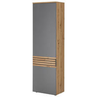 DULAP PENTRU HOL  - stejar Artisan/gri, Natur, plastic/material pe bază de lemn (60/200/38cm) - MID.YOU