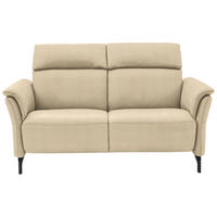 2-SITZER-SOFA in Mikrofaser Ecru  - Ecru/Schwarz, Konventionell, Textil/Metall (178/103/92cm) - Dieter Knoll