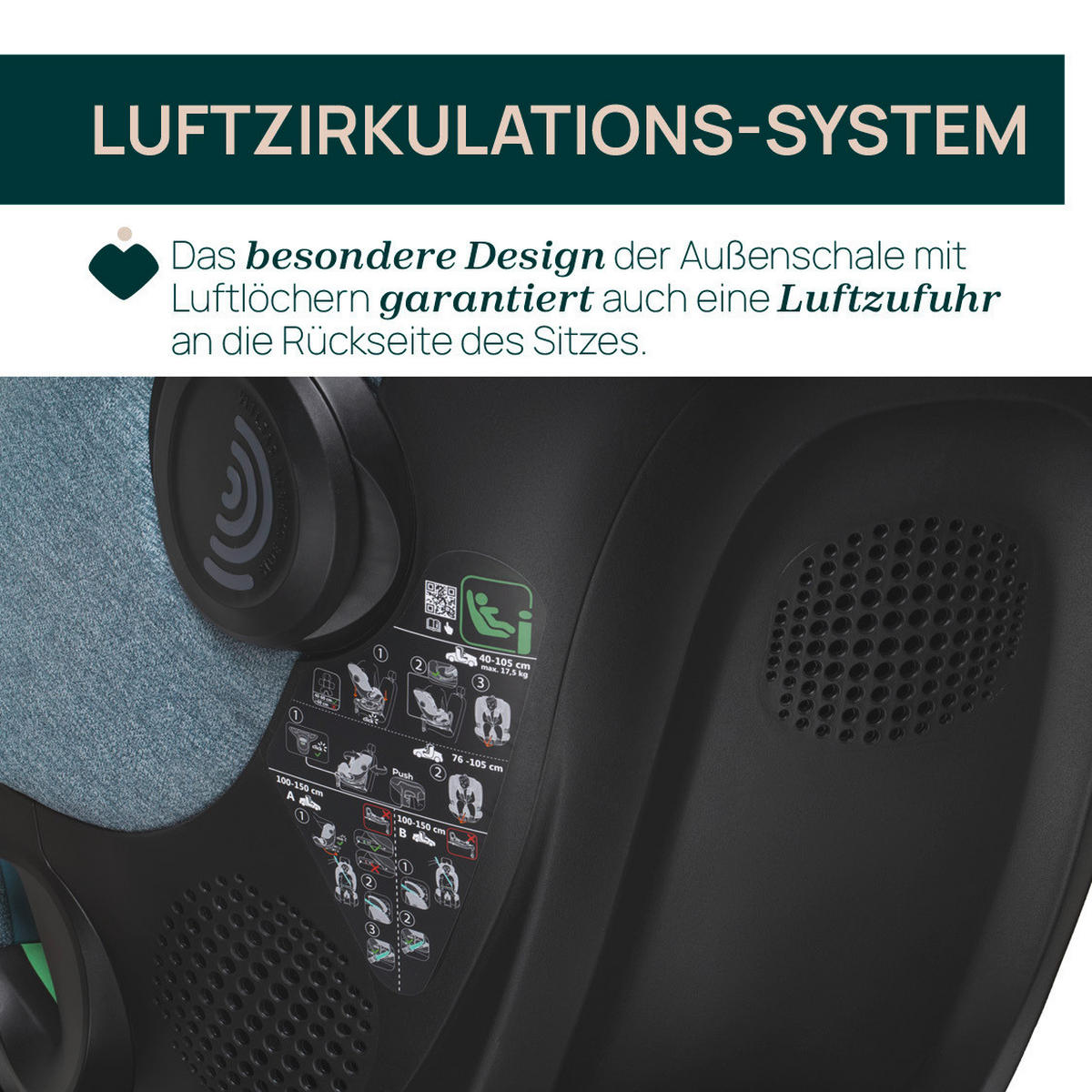KINDERAUTOSITZ BI-SEAT IS AIR O/B   - Blaugrau, Basics (46/58,5/76/44,5cm) - Chicco
