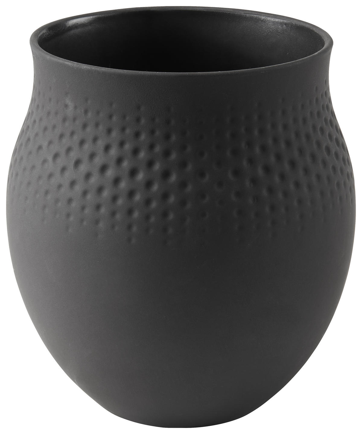 VASE Collier Noir 17,5 cm  - Schwarz, Keramik (16,5/16,5/17,5cm) - Villeroy & Boch