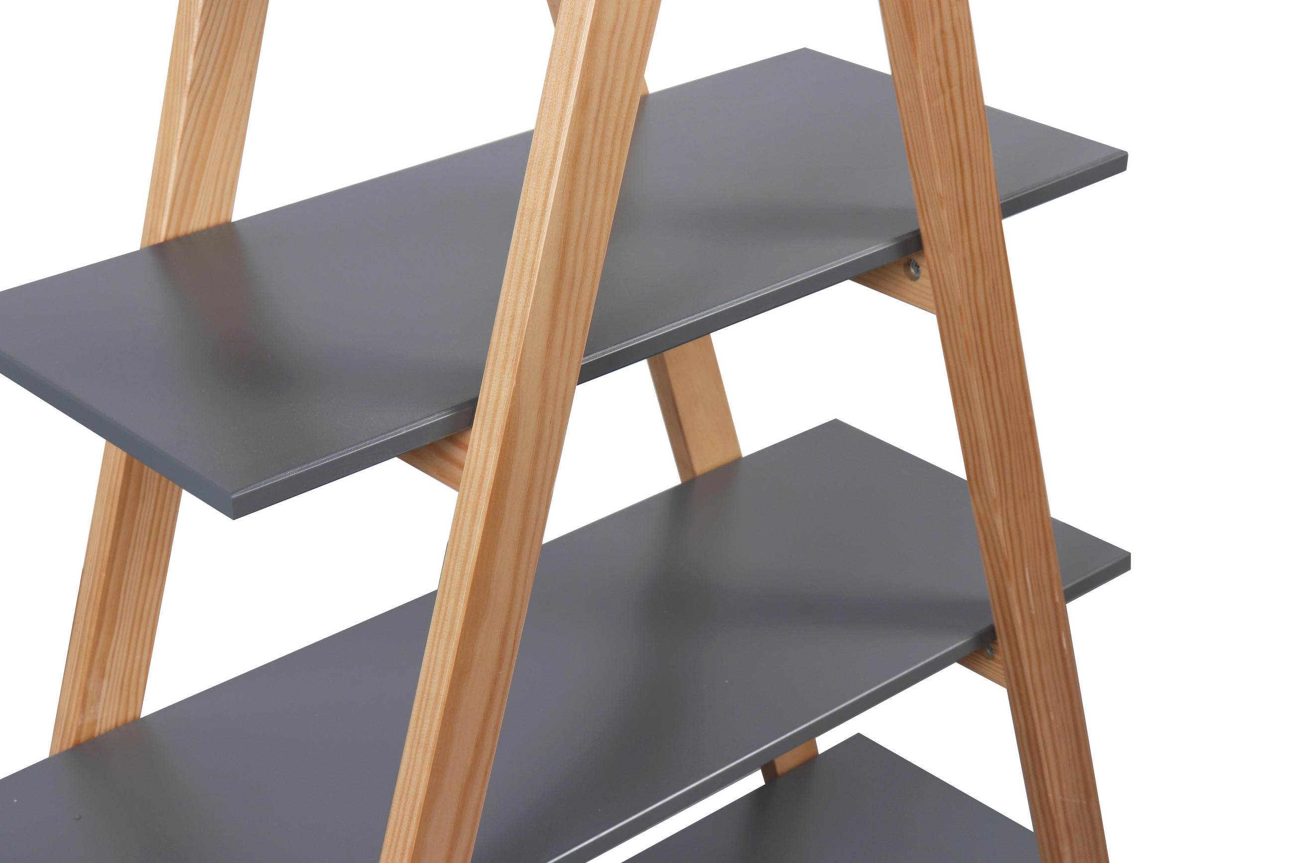 Thumbnail - Livetastic Regal, Grau, Natur, Holz, Holzwerkstoff, Pinie, massiv, 5 Fächer, 90x170x35 cm, Holzmöbel, Holzregale, Bücher...