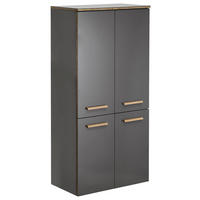 MIDISCHRANK 60/123,2/33 cm  - Eichefarben/Grau, Konventionell, Holzwerkstoff (60/123,2/33cm) - Xora