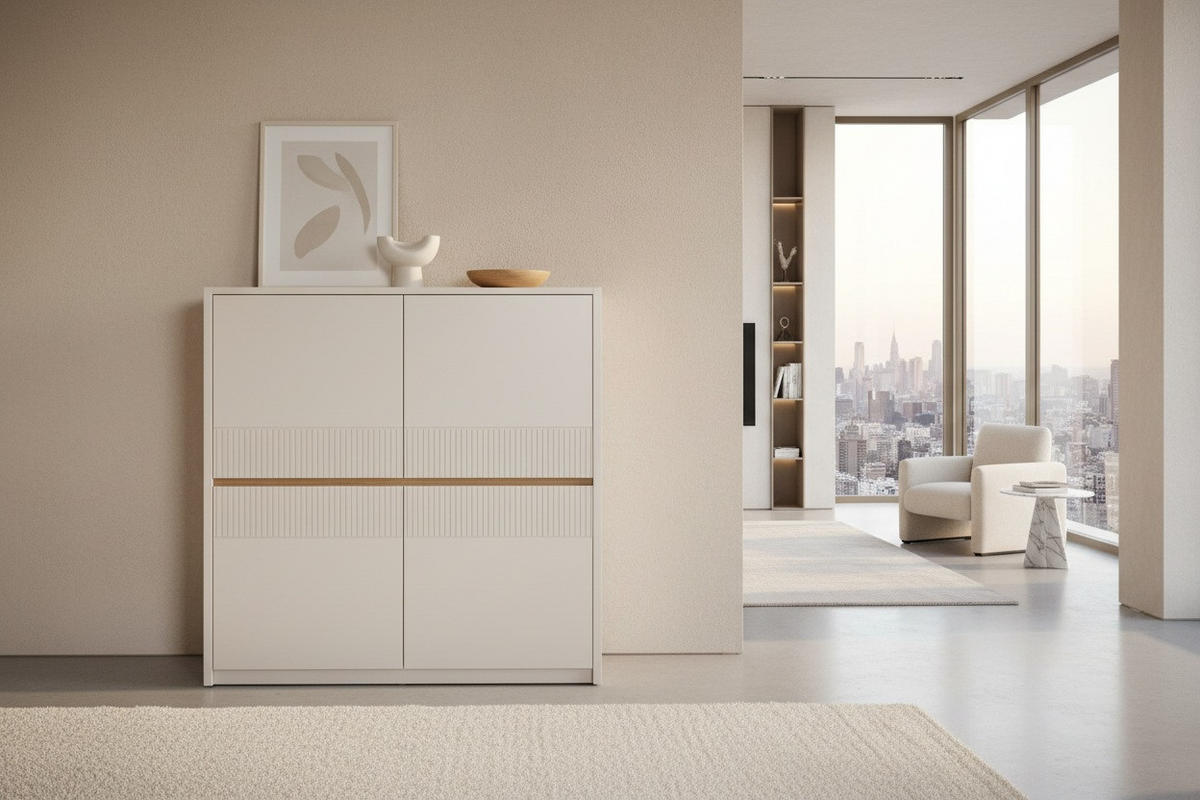 HIGHBOARD  117/120/40 cm  - Kaschmir/Eichefarben, Trend, Holzwerkstoff (117/120/40cm) - Xora