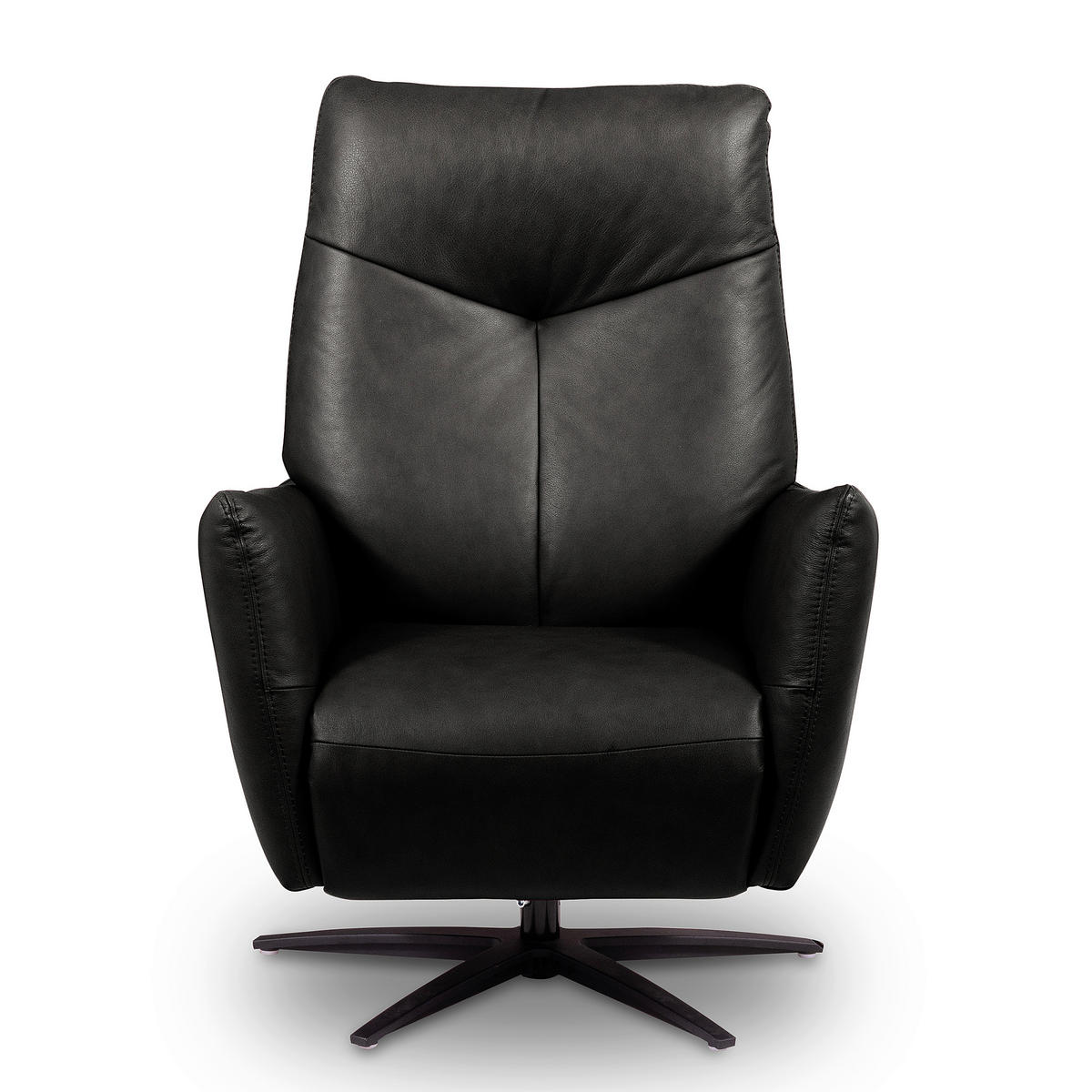 RELAXSESSEL Leder Schwarz  - Schwarz, Design, Leder/Metall (76/107/88cm) - Livetastic