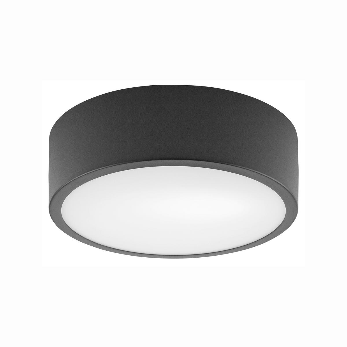 DECKENLEUCHTE Dante 26/8 cm   - Schwarz Hochglanz, KONVENTIONELL, Glas/Metall (26/8cm)