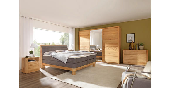 BOXSPRINGBETT 180/200 cm  in Braun, Eichefarben  - Eichefarben/Braun, KONVENTIONELL, Holz/Holzwerkstoff (180/200cm) - Valnatura