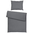 BETTWÄSCHE TANJA Satin 140/200 cm - Anthrazit, Basics, Textil (140/200cm) - Novel