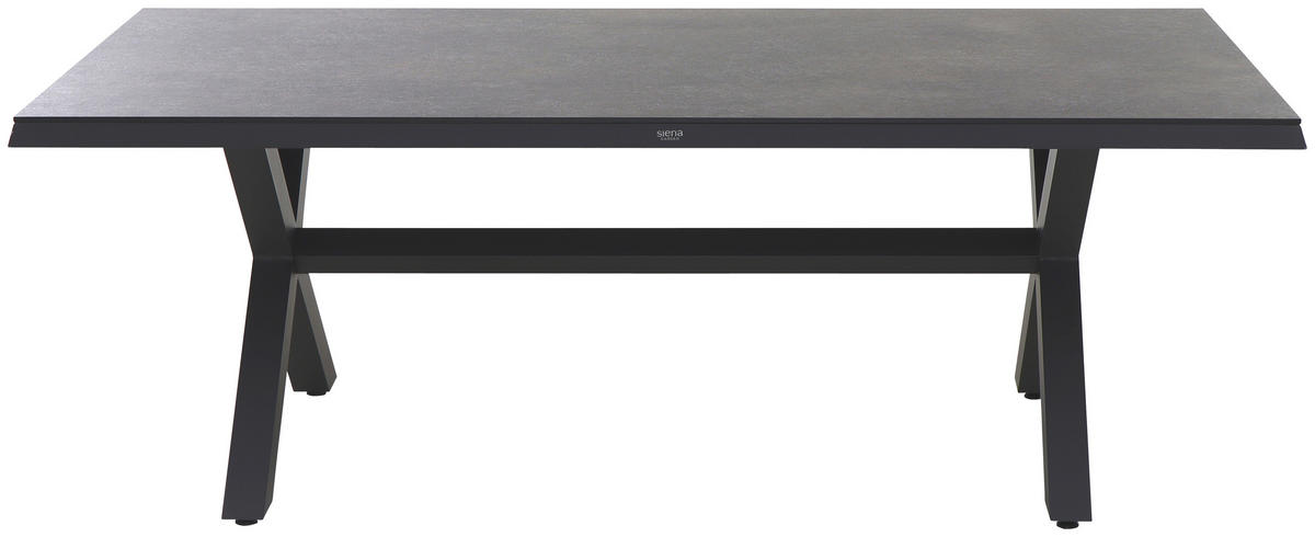 GARTENTISCH 200/100/74 cm Metall rechteckig  - Anthrazit/Titanfarben, Basics, Kunststoff/Metall (200/100/74cm) - Siena Garden