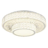 LED-DECKENLEUCHTE 50 W  50/17,3 cm    - Klar/Chromfarben, Konventionell, Glas/Metall (50/17,3cm) - Globo