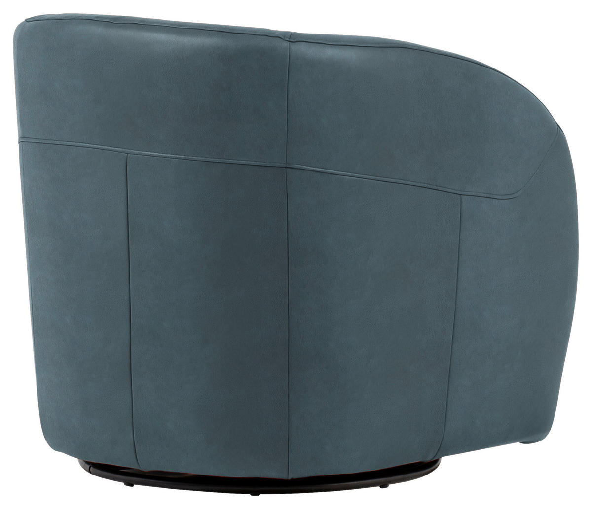 SESSEL in Echtleder Blau  - Blau/Schwarz, Design, Leder/Kunststoff (80/78/82cm) - Celina