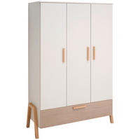 BABYKLEIDERSCHRANK DIANA Grauweiß  - Grauweiß, Basics, Holzwerkstoff (128/190/52cm) - Jimmylee