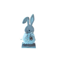 DEKORAČNÝ ZAJAC - biela/prírodná farba, Lifestyle, drevo/textil (10/23/5cm)