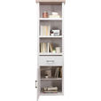 STANDREGAL  60/201/43 cm Weiß, Trüffeleichefarben  - Trüffeleichefarben/Graphitfarben, LIFESTYLE, Holzwerkstoff/Metall (60/201/43cm) - Carryhome