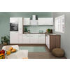 ECKKÜCHE 310/172 cm  in Weiß  - Eichefarben/Weiß, Basics, Holzwerkstoff/Metall (310/172cm) - Respekta