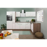 ECKKÜCHE 310/172 cm  in Weiß  - Eichefarben/Weiß, Basics, Holzwerkstoff/Metall (310/172cm) - Respekta