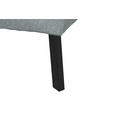 ECKSOFA in Webstoff Grau  205/280 cm  - Schwarz/Grau, Design, Textil/Metall (205/280cm) - Xora