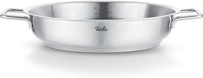 SERVIERPFANNE PURE 28 cm  - Silberfarben, Basics, Metall (28cm) - Fissler
