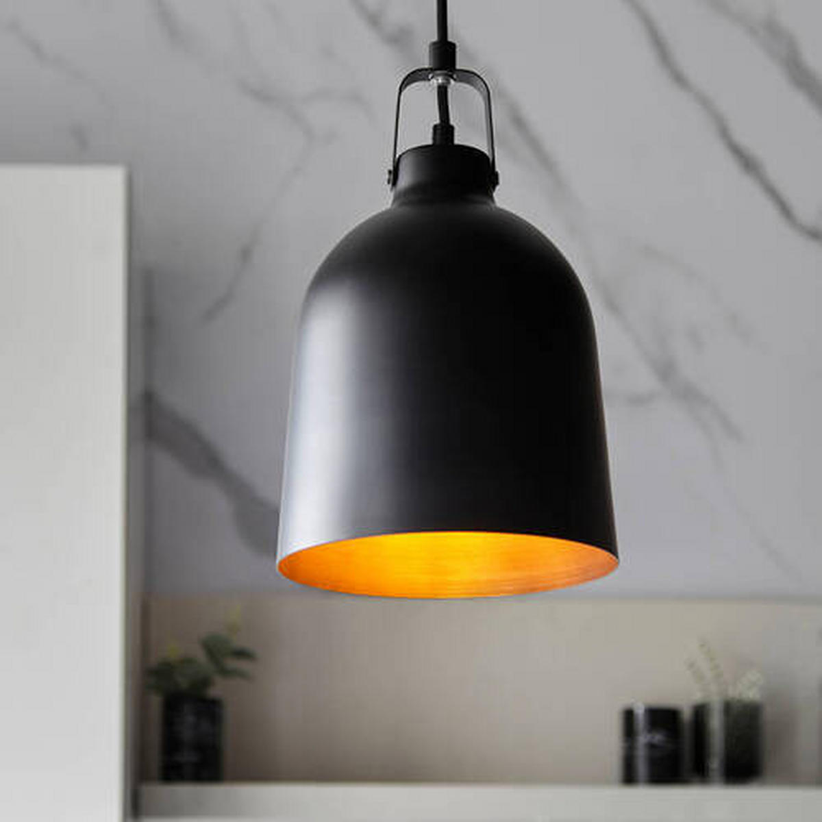 HÄNGELEUCHTE 19.6/156,50 cm  - Schwarz, Basics, Metall (19.6/156,50cm) - ENDON