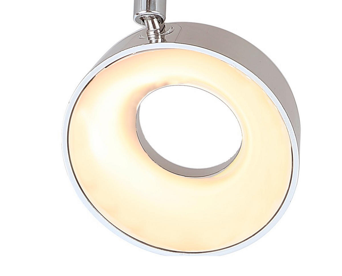 LED-STRAHLER 40/40/19 cm   - Chromfarben, Design, Kunststoff/Metall (40/40/19cm)