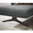 ECKSOFA in Flachgewebe Grau  152/259 cm  - Schwarz/Grau, Design, Textil/Metall (152/259cm) - Dieter Knoll