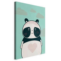 LEINWANDBILD Tiere 60/90/1,2 cm  - Weiß/Mintgrün, Basics, Holz/Textil (60/90/1,2cm) - artgeist