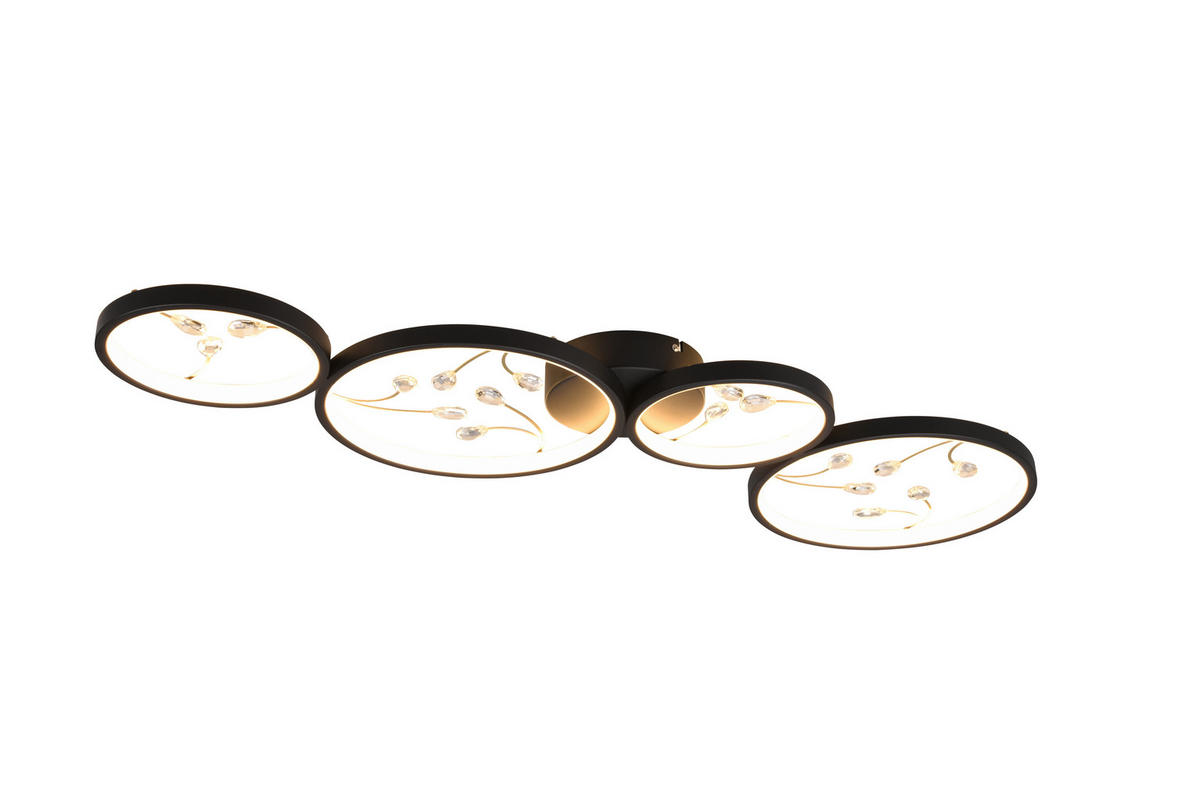 STROPNA LED-SVETILKA  Groovy 37 W/4600 lm/3000 K/230 V/ - črna, Trendi, kovina (95/40/6,5cm)