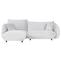 HÖRNSOFFA i plysch vit  - vit/svart, Klassisk, textil/plast (170/270cm) - MID.YOU