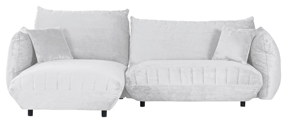 HÖRNSOFFA i plysch vit  - vit/svart, Klassisk, textil/plast (170/270cm) - MID.YOU