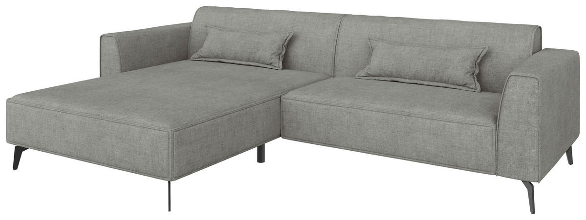 ECKSOFA  in Hellbraun  190/295 cm  - Hellbraun/Schwarz, MODERN, Textil/Metall (190/295cm) - Carryhome