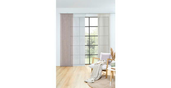 FLÄCHENVORHANG in Weiß transparent  - Weiß, Design, Textil (60/255cm) - Novel