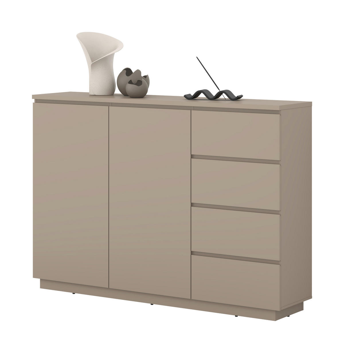 HIGHBOARD Bilbao  in 150/104,5/34,5 cm  - Taupe, Design, Holzwerkstoff (150/104,5/34,5cm) - MID.YOU