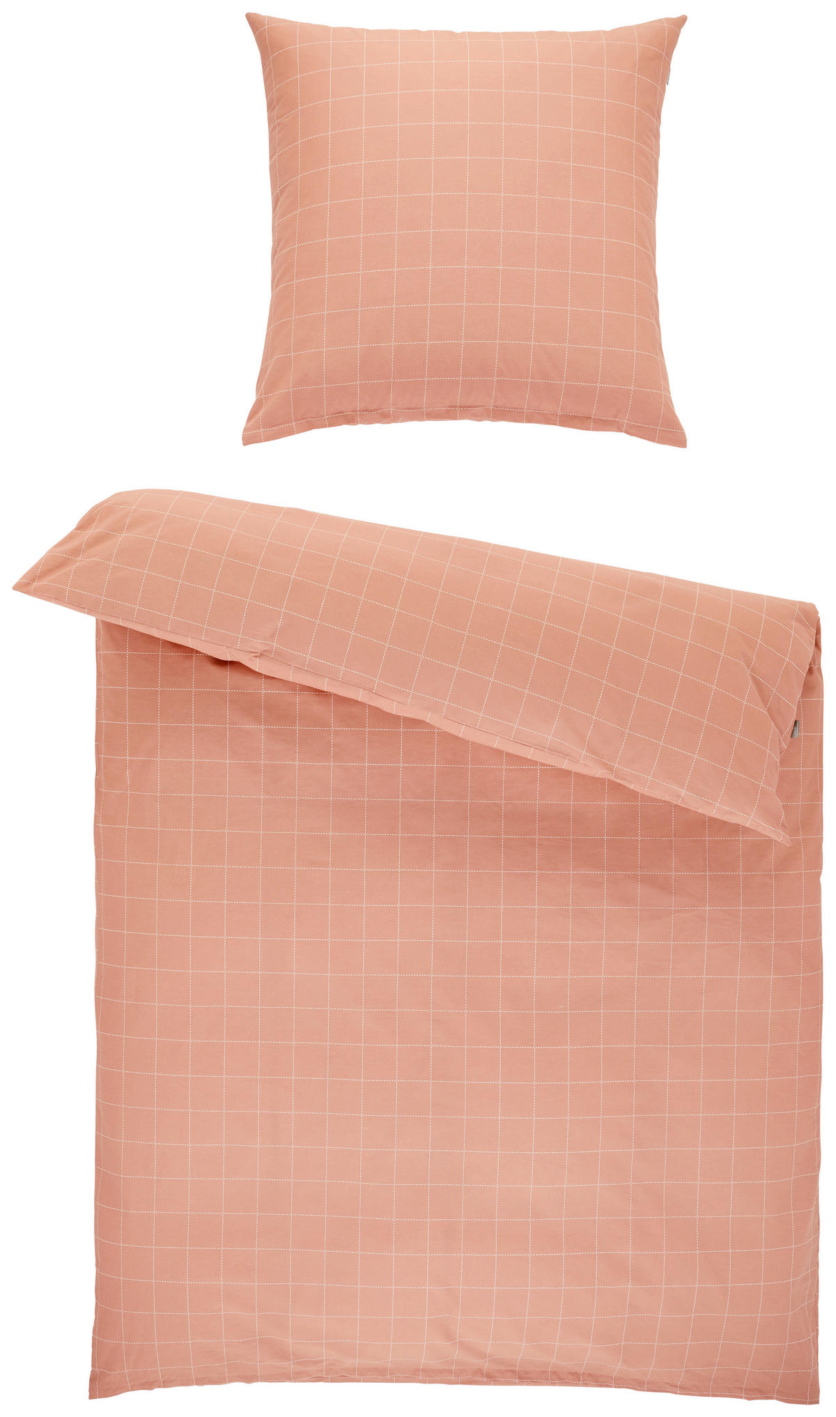 BETTWÄSCHE 135/200 cm JustB! by Bettina Zimmermann Renforcé  - Koralle/Creme, Design, Textil (135/200cm) - Musterring
