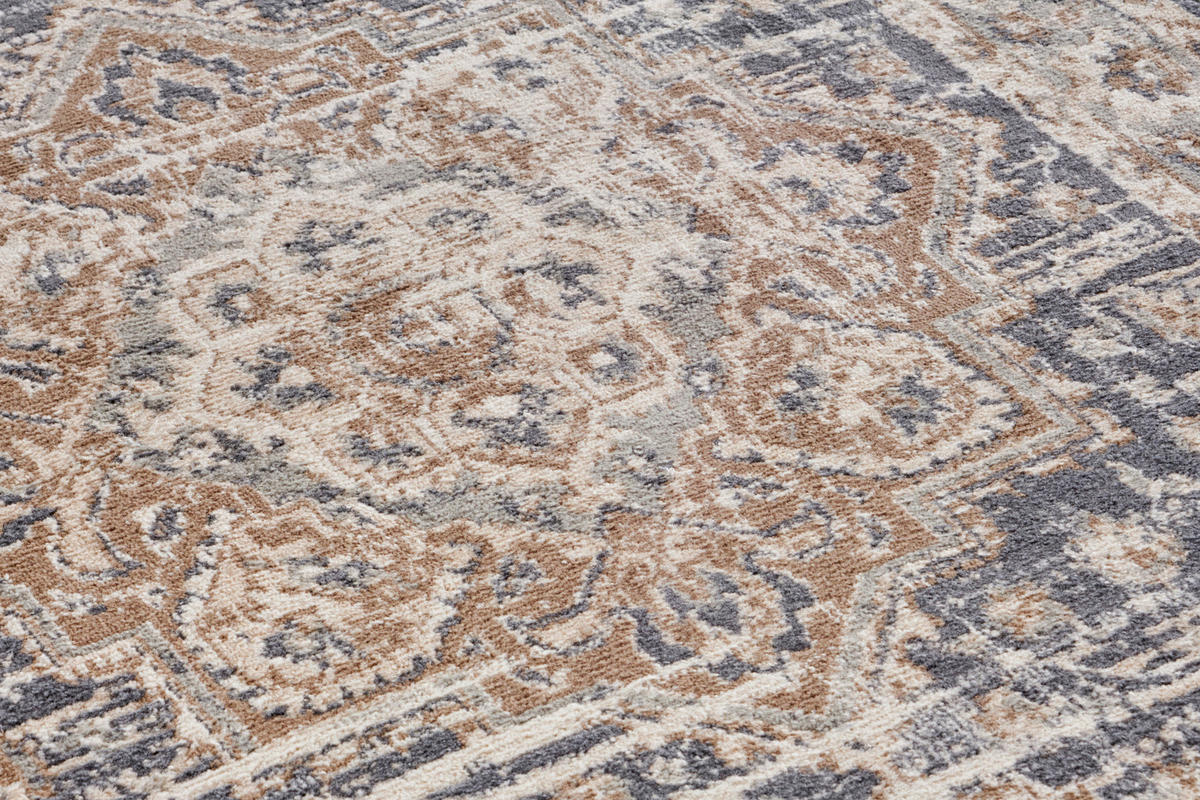 FLACHWEBETEPPICH 120/170 cm Terrain Blau, Creme  - Blau/Creme, Design, Kunststoff/Textil (120/170cm)