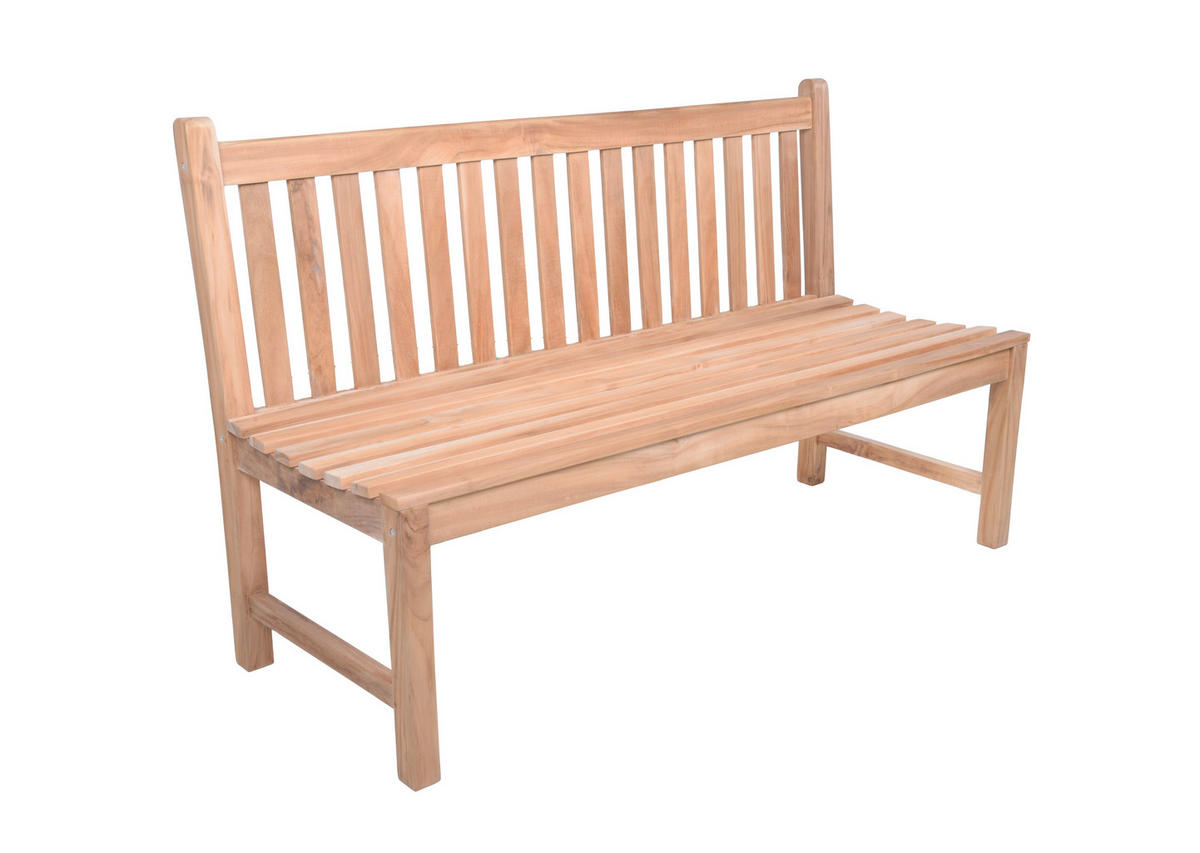 GARTENBANK 60/92/150 cm Teakholz   - Braun/Naturfarben, MODERN, Holz (60/92/150cm) - Gardenson
