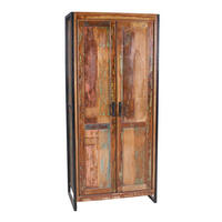 GARDEROBENSCHRANK  in 80/180/45 cm  - Multicolor/Schwarz, Design, Holz/Metall (80/180/45cm) - MID.YOU