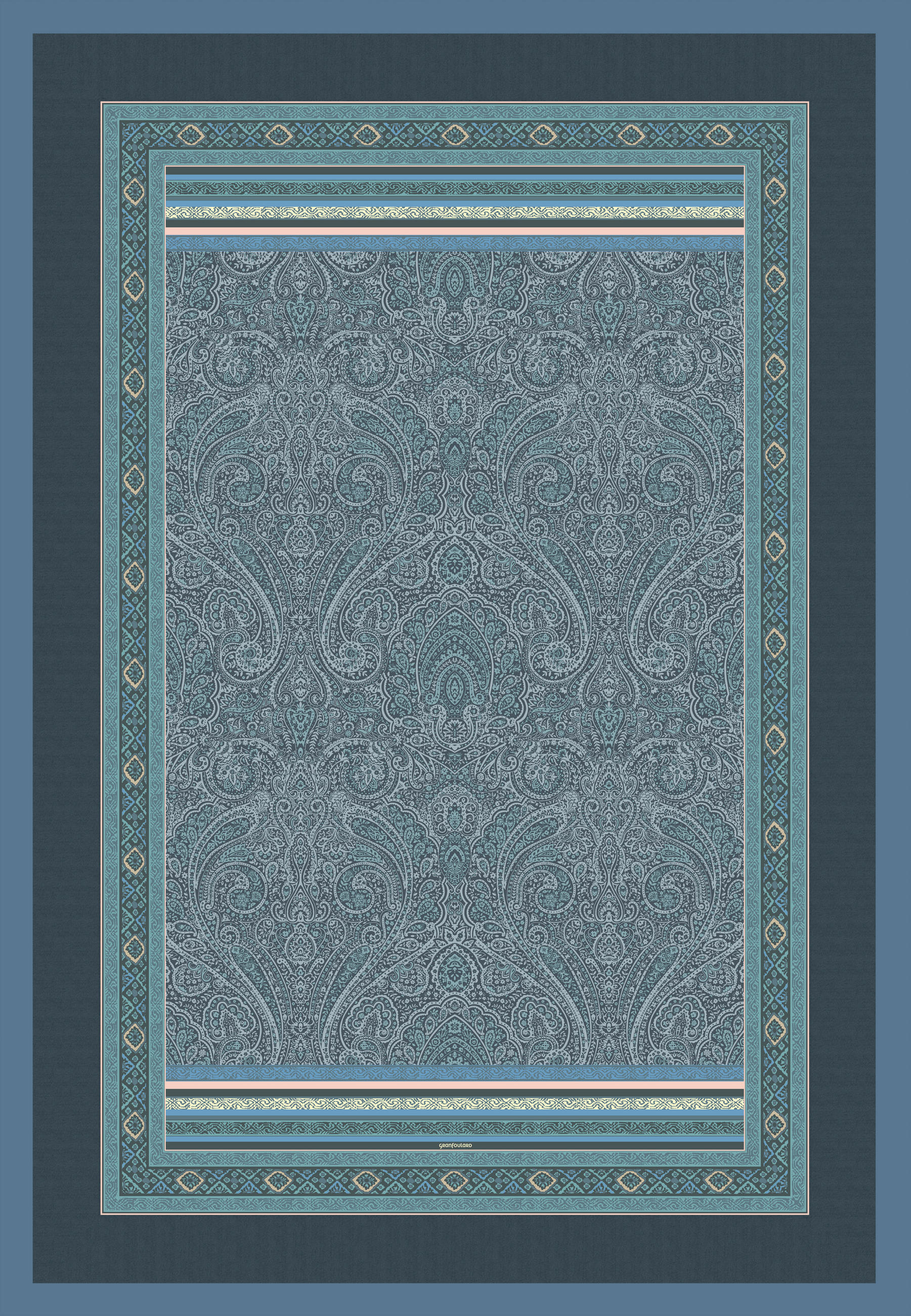 PLAID Maser 135/190 cm  - Blau, Basics, Textil (135/190cm) - Bassetti