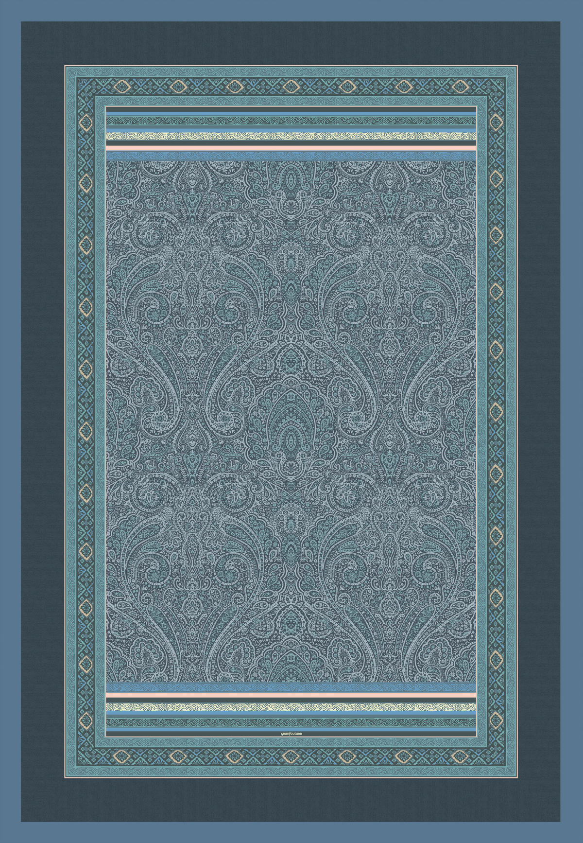 PLAID Maser 135/190 cm  - Blau, Basics, Textil (135/190cm) - Bassetti