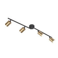 LED ZÁŘIČ, 79/8/13 cm - černá/barvy zlata, Design, kov (79/8/13cm) - Fischer & Honsel