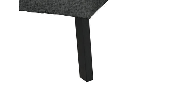ECKSOFA in Chenille Dunkelgrau 205/280 cm - Dunkelgrau/Schwarz, Design, Textil/Metall (205/280cm) - Xora