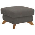 HOCKER Flachgewebe Graubraun  - Eichefarben/Graubraun, MODERN, Holz/Textil (65/47/65cm) - Valnatura