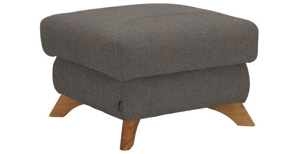 HOCKER Flachgewebe Graubraun - Eichefarben/Graubraun, MODERN, Holz/Textil (65/47/65cm) - Valnatura