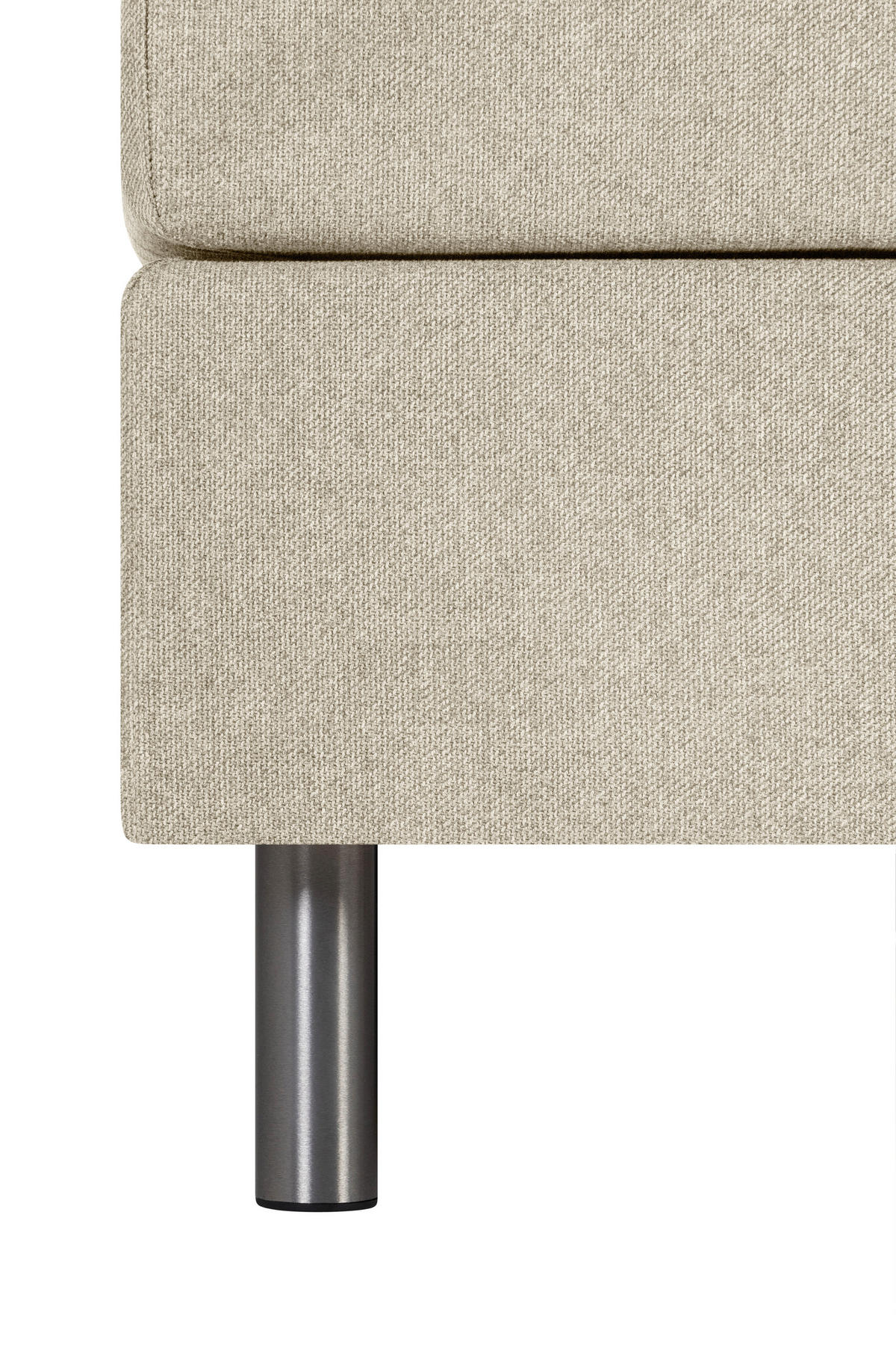 BOXSPRINGBETT 140/200 cm,  in Beige, Matratze, Topper, H3 + H5 = fest + hart  - Beige/Silberfarben, KONVENTIONELL, Textil/Metall (140/200cm) - Welnova