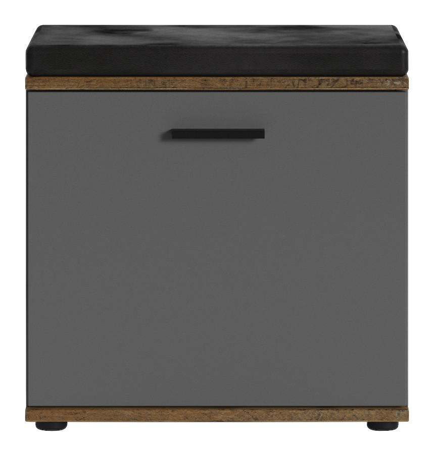 Garderobenbank Jakob Anthrazit/alteiche B: 48,5 Cm