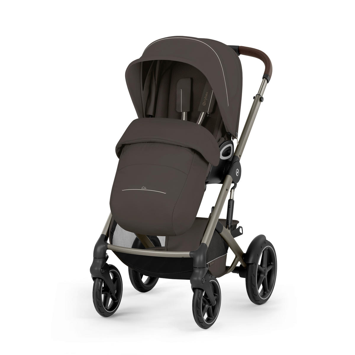 KINDERWAGEN Talos S TPE inkl. Fold-Carrycot  - Taupe/Dunkelbraun, Basics, Textil/Metall (93/60/115cm) - cybex GOLD