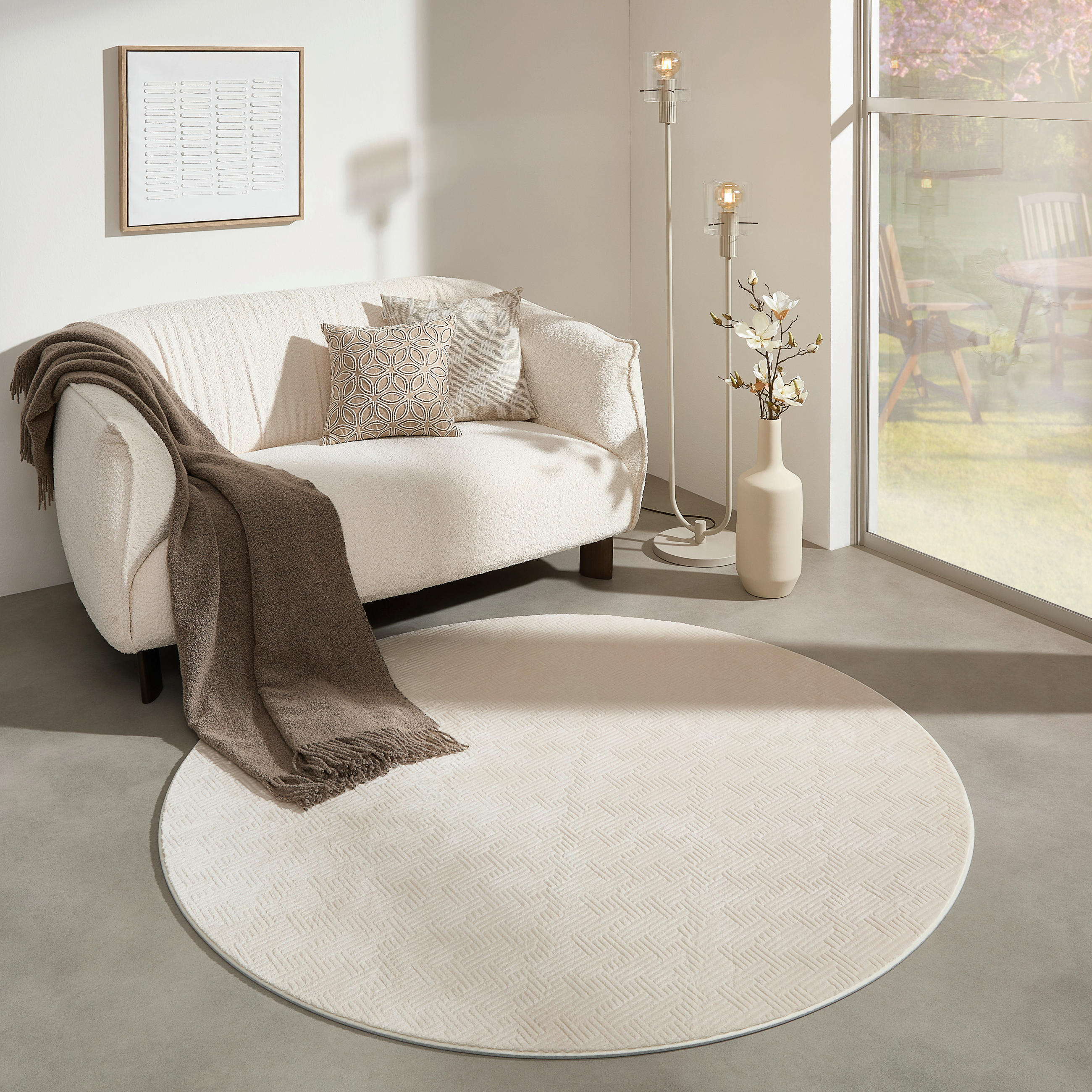 WEBTEPPICH 160 cm Beige  - Beige, Design, Textil (160cm) - Novel