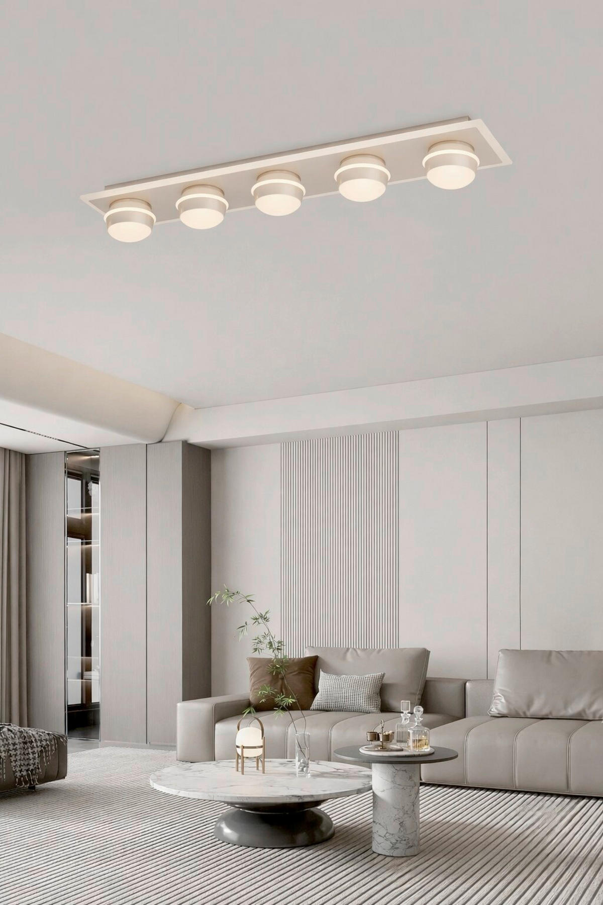 LED-DECKENLEUCHTE Biarritz 99/15/12,5 cm  - Schwarzchrom, Design, Kunststoff/Metall (99/15/12,5cm)