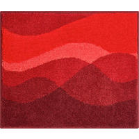 PREDLOŽKA PRED BIDET, 55/65 cm - červená, Basics, textil/plast (55/65cm) - Grund